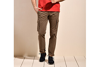 Dark taupe Men's cargo trousers - KEANAN