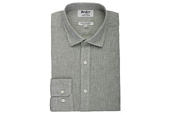 Men’s Green Khaki Chambray Shirt - SILBERT