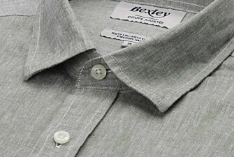 Men’s Green Khaki Chambray Shirt - SILBERT