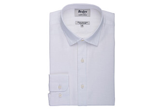 Men’s Patterned White Chambray Shirt - SILBERT