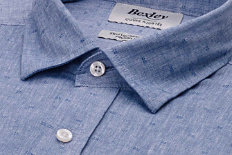 Men’s Patterned Blue Chambray Shirt - SILBERT
