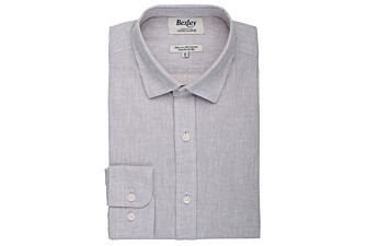 Men’s Light Greige Chambray Shirt - SILBERT