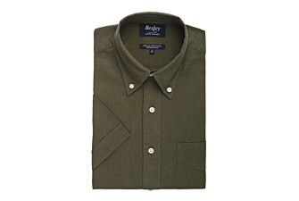 Chambray Dark Green cotton/linen shirt - COLTEN MC