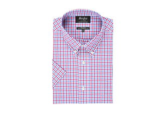 Pink blue and White Cotton shirt - Chest pocket - CULLEN MC