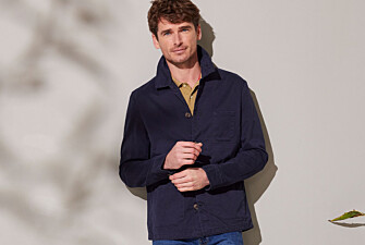 Men's Navy Cotton Jacket - FÉLICIEN