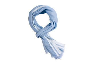 Chambray sky Blue cotton linen Scarf