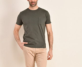 Dark Green organic cotton plain t-shirt - EDGAR II