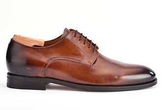 Patina Chestnut Leather Derby Shoes - PENFORD