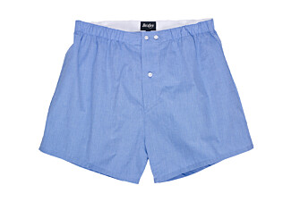 Box of 2 Plain Blue/Striped Ocean blue and white Men's boxer shorts - ELON