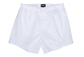 Box of 2 Plain white/printed navy and beige Men's boxer shorts - ELON