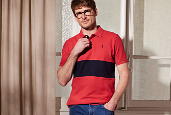 Basque Red and Navy Men's polo shirt - AURICK