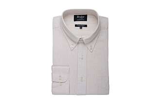 Ecru Chambray long sleeve cotton linen shirt - COLTEN