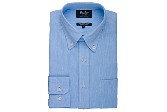 Light Blue Chambray cotton/linen shirt - COLTEN