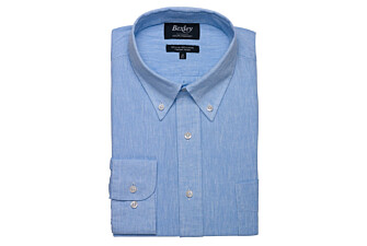 Light Blue Chambray cotton/linen shirt - COLTEN