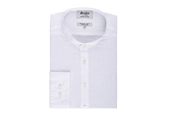 White cotton linen tunic shirt - VALBERT