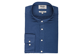Indigo Blue cotton linen tunic shirt - VALBERT