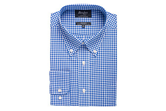 Shirt with white and light blue checks - CODELL