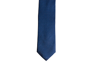 Petrol blue & white Squared Silk Tie
