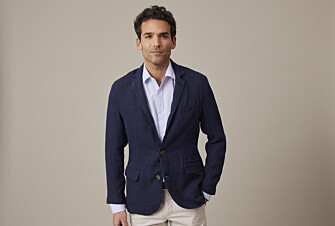 Navy Linen Blazer - LUBIN