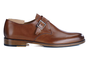 Patina Cognac Leather Buckle Shoes - BLOOMINGDALE SILVER PATIN