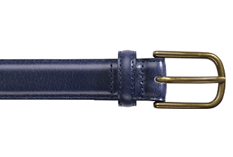 Patina Navy leather Belt for men - SOUTHGATE