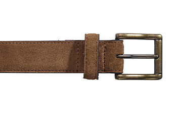 Caramel Suede Belt for men - HARROWGATE