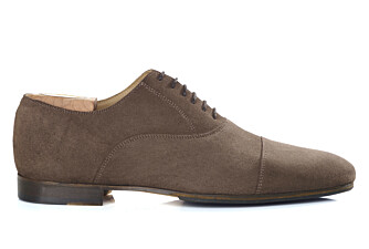 Brown Taupe suede Oxford shoes - Leather outsole & rubber pad - LENNOX PATIN