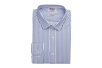 White shirt with navy stripes - LÉONEL