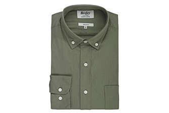 Army green shirt 100% cotton - Button down collar - MEDWIN