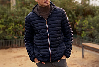 Men's Navy Lightweight Hooded Down Jacket - SIVERT II