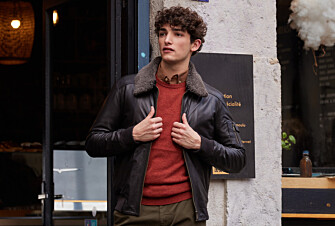 Chocolate Leather Aviator Jacket - EVERETT II