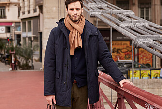 Men's Dark Navy Feather-Lined Winter Parka - SOREN III