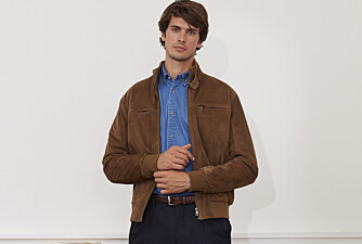Tobacco Velvet leather Jacket - CAYDEN