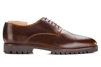 Chocolate Derby Shoes - Rubber outsole - BUSHEY GOMME