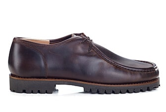 Brown Derby Shoes - Rubber outsole - COLNEY GOMME