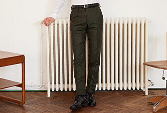 Dark Green Herringbone Men's dress trousers - LELIAN