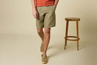 Taupe Linen Bermuda Shorts - BORYS