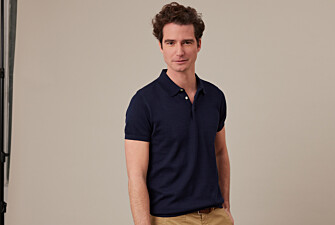 Navy men's polo shirt - BRAIDEN