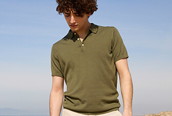 Green Khaki men's polo shirt - BRAIDEN