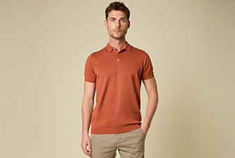 Men’s Dress Knit Polo Shirt Terracotta - BRAIDEN II