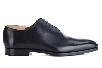 Black Men's Oxford shoes - Leather sole with pad - BELLAGIO PATIN