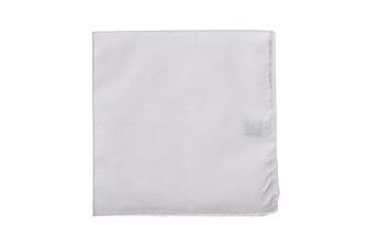 White Cotton Pocket Square 