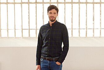 Navy & Dark Green Flannel shirt - Pocket - ANDRICK