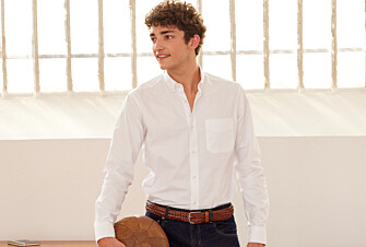 White shirt 100% cotton - Button down collar - EVHAN