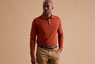 Rust Men's long sleeve polo shirt - ALEC II ML