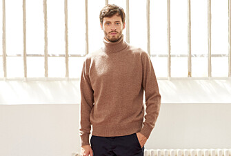 Brown Melange wool roll-neck jumper - KENNERIC