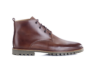 Men's rubber outsole boots chocolate patina - CANFIELD GOMME