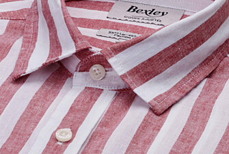 Striped cotton linen shirt - Basque Red & White  - BRUNIEN