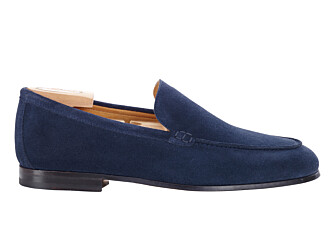Navy Suede men's loafers - BACENO
