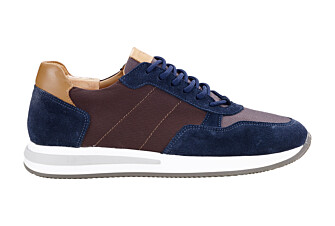Navy Suede & Chocolate Men's Trainers - NIRRANDA II